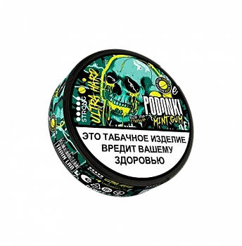 Жевательный табак PODGONKI ULTRA HARD (с капсулой) "MINT GUM / Мятная жвачка" 